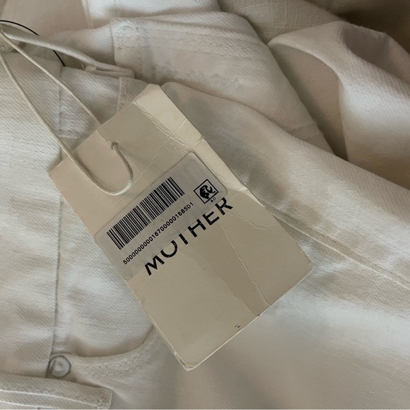 NWT MOTHER x Revolve The Looker White Distressed High Rise Skinny Jeans Size 24 - Picture 8 of 10